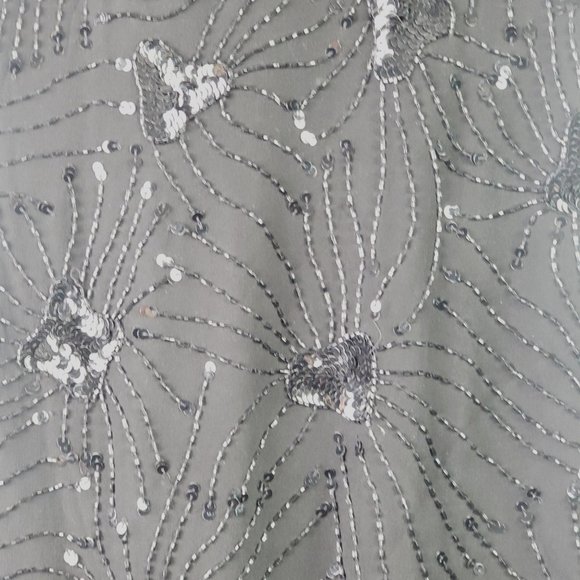 Vtg 80s Stenay Flapper Style Full Beaded Dress Sz 2P - Picture 3 of 10